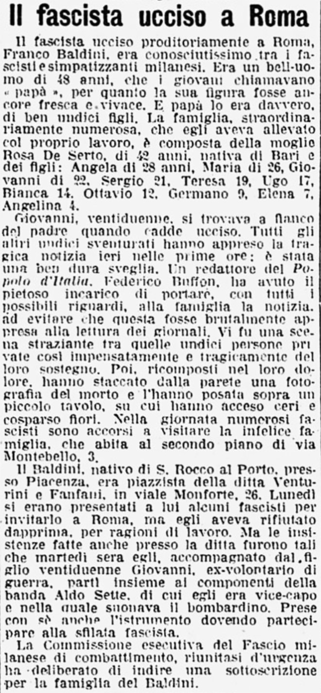 19211111 cds pag4 IL FASCISTA UCCISO A ROMA